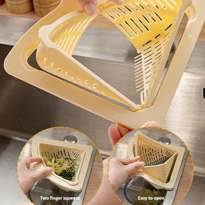 50% OFF Today🧲 Magnetic Corner Strainer – No Drills, No Mess. 🗑️ Stop Touching Soggy Scraps!