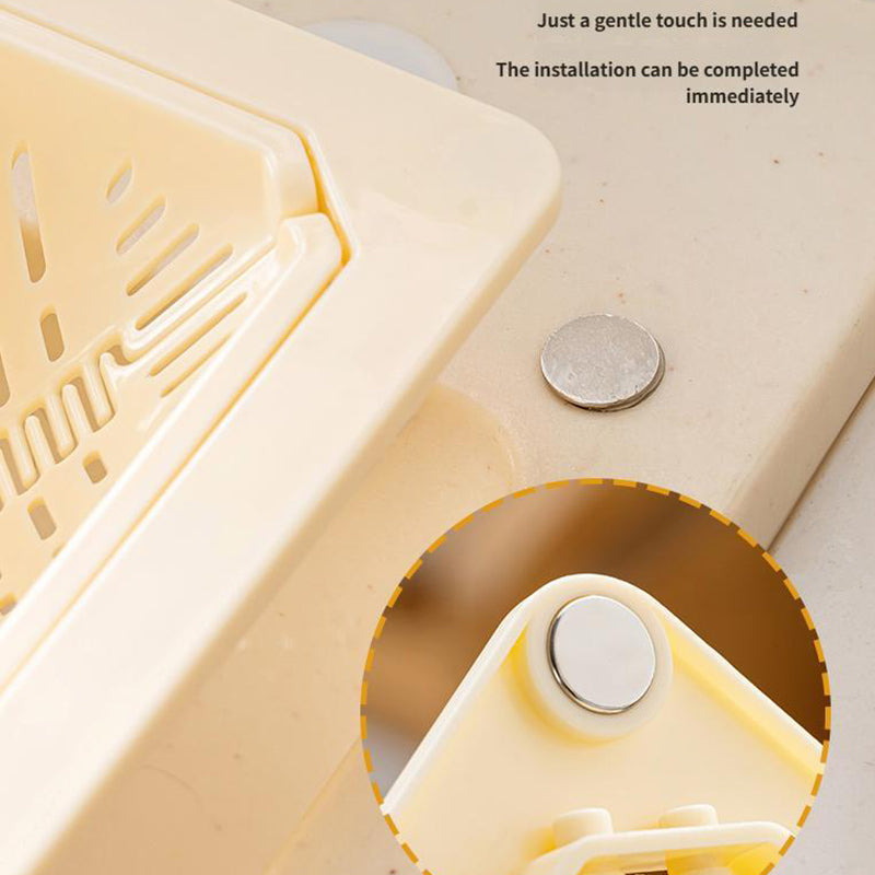 50% OFF Today🧲 Magnetic Corner Strainer – No Drills, No Mess. 🗑️ Stop Touching Soggy Scraps!