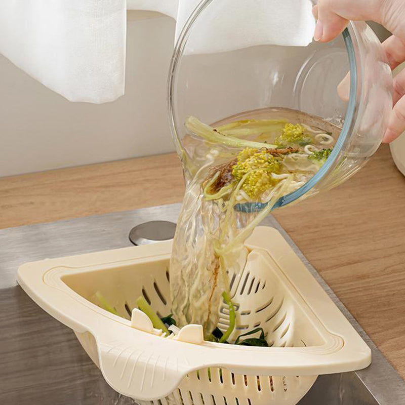 50% OFF Today🧲 Magnetic Corner Strainer – No Drills, No Mess. 🗑️ Stop Touching Soggy Scraps!