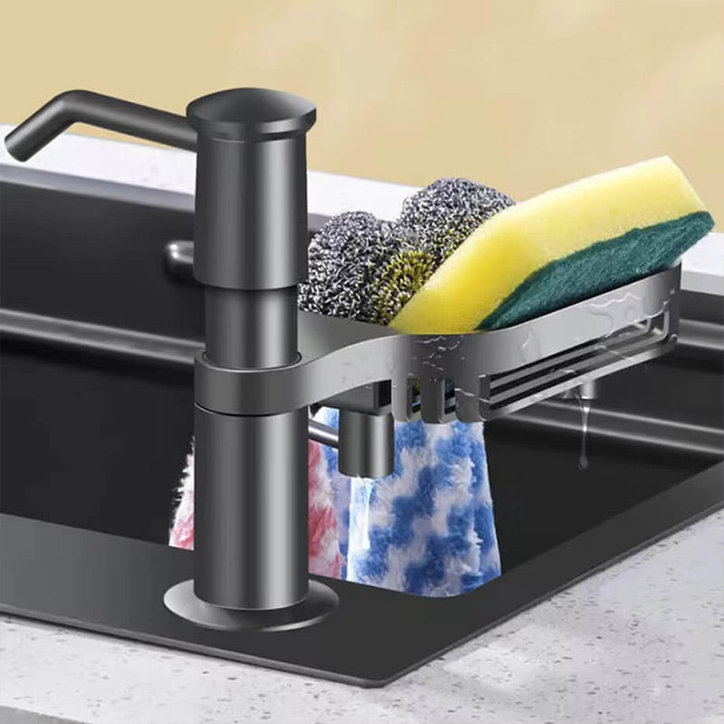 ⏰LIMITED-TIME 50% OFF! 🧼🚰 Stop reaching for that messy soap bottle — this built-in dispenser gives you soap on demand, no clutter, no spills. 🍽️