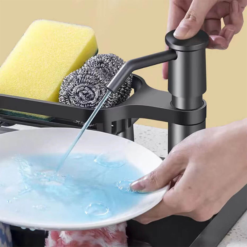 ⏰LIMITED-TIME 50% OFF! 🧼🚰 Stop reaching for that messy soap bottle — this built-in dispenser gives you soap on demand, no clutter, no spills. 🍽️