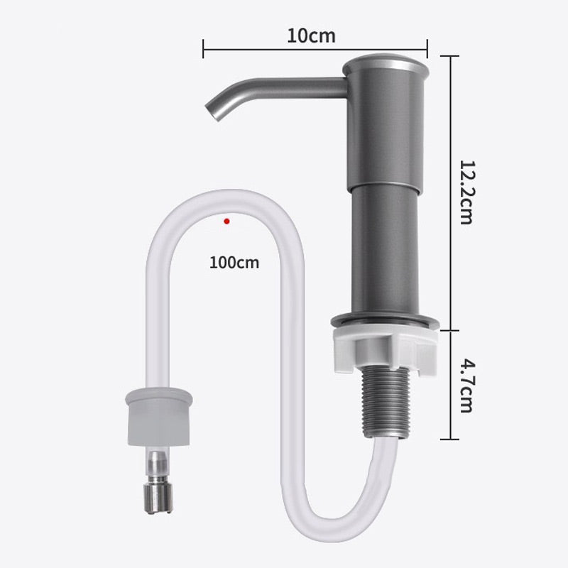⏰LIMITED-TIME 50% OFF! 🧼🚰 Stop reaching for that messy soap bottle — this built-in dispenser gives you soap on demand, no clutter, no spills. 🍽️