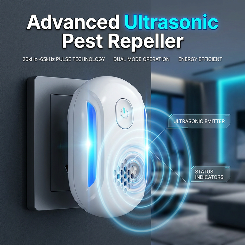🚫⚡Plug-In Ultrasonic Pest Repeller 🚫Effective Pest Control Device For House & Garage