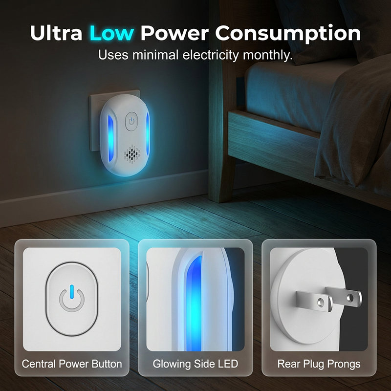 🚫⚡Plug-In Ultrasonic Pest Repeller 🚫Effective Pest Control Device For House & Garage