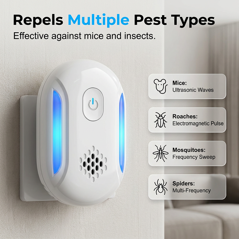 🚫⚡Plug-In Ultrasonic Pest Repeller 🚫Effective Pest Control Device For House & Garage
