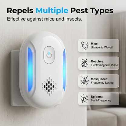 🚫⚡Plug-In Ultrasonic Pest Repeller 🚫Effective Pest Control Device For House & Garage