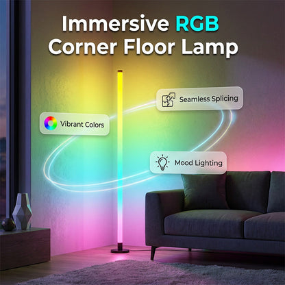 Modern RGB Corner Floor Lamp 🌈✨ Mood Lighting
