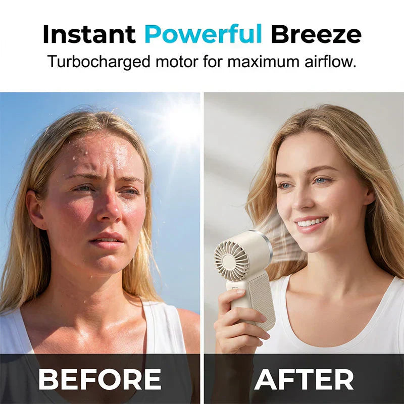 🥳2026 HOT SALE🥳💞❄️ 50% OFF! Turbo Handheld Fan – 16900 RPM, 6 speeds, LED display. 3000mAh battery, 10.7hrs cooling. Pocket‑sized power! 🌬️✨