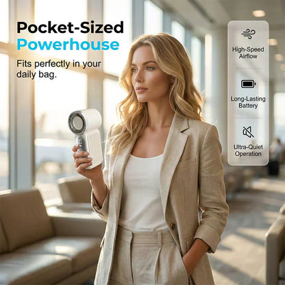 🥳2026 HOT SALE🥳💞❄️ 50% OFF! Turbo Handheld Fan – 16900 RPM, 6 speeds, LED display. 3000mAh battery, 10.7hrs cooling. Pocket‑sized power! 🌬️✨
