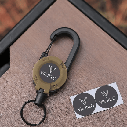 💥More Buy More Discount💥🏆Retractable Carabiner Keychain 🎣 – 65cm Steel Cord, Heavy-Duty Badge Reel, Lightweight EDC Tool for Keys, ID & Outdoor Use