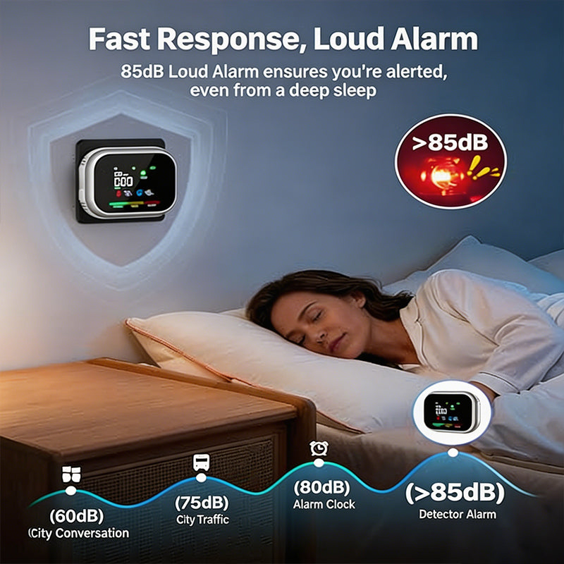 🔥50% OFF!🎉Portable Multi-Gas Alarm with LCD Display & Battery Backup