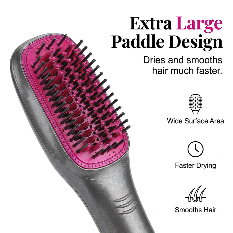 🎉 2026 Sale — Over 162,000 Sold! ✨ 3-in-1 Hot Air Brush – Dry, Detangle & Volumize – Salon-Glossy Results at Home! 🌀