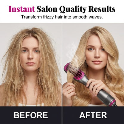 🎉 2026 Sale — Over 162,000 Sold! ✨ 3-in-1 Hot Air Brush – Dry, Detangle & Volumize – Salon-Glossy Results at Home! 🌀