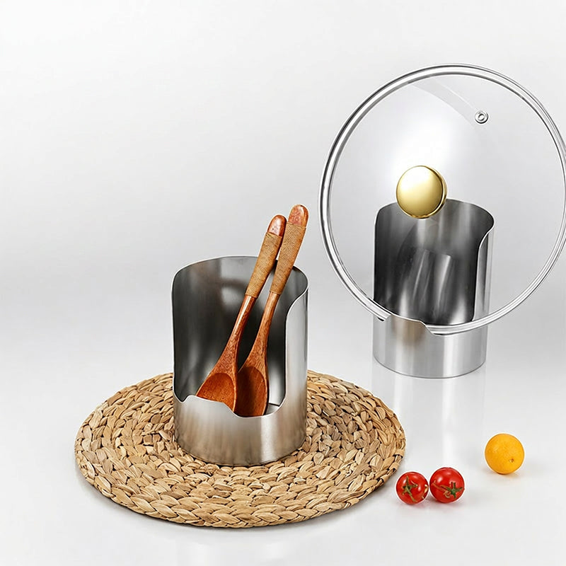 🍳🧑‍🍳 50% OFF! Multi-Functional Kitchen Utensil Holder – Holds pot lids, spatulas & cutting boards. Thickened stainless steel, space‑saving. 🛡️✨