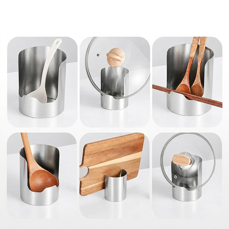 🍳🧑‍🍳 50% OFF! Multi-Functional Kitchen Utensil Holder – Holds pot lids, spatulas & cutting boards. Thickened stainless steel, space‑saving. 🛡️✨