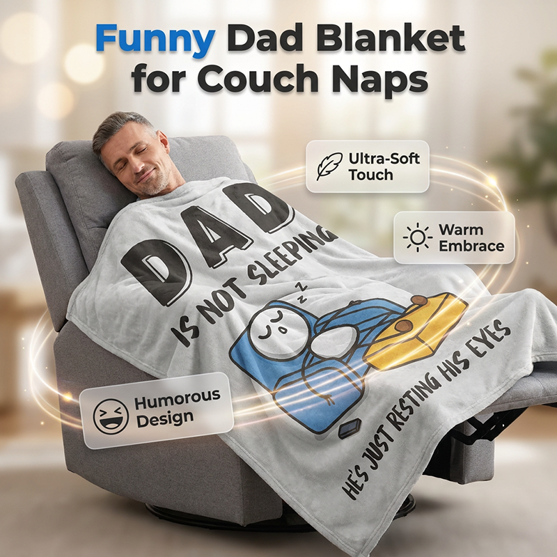 Soft Plush Throw Blanket for Dad