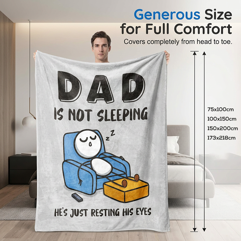 Soft Plush Throw Blanket for Dad