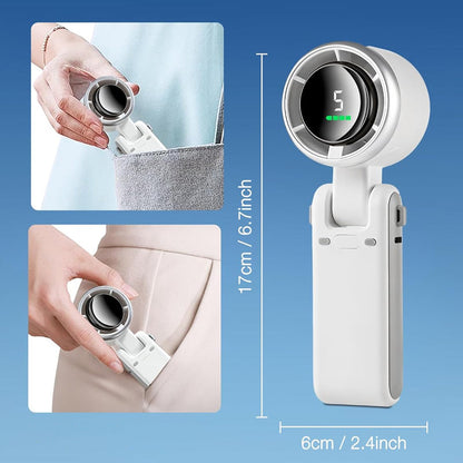 🥳2026 HOT SALE🥳💞50K+ SOLD!🌬️🔋 49% OFF! 3‑in‑1 Turbo Hand Fan – 5 speeds, 24H battery, digital display. 180° foldable. Perfect for Dad! 🎁✨