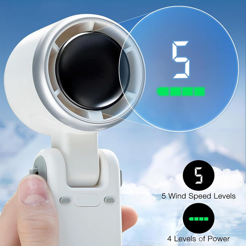 🥳2026 HOT SALE🥳💞50K+ SOLD!🌬️🔋 49% OFF! 3‑in‑1 Turbo Hand Fan – 5 speeds, 24H battery, digital display. 180° foldable. Perfect for Dad! 🎁✨