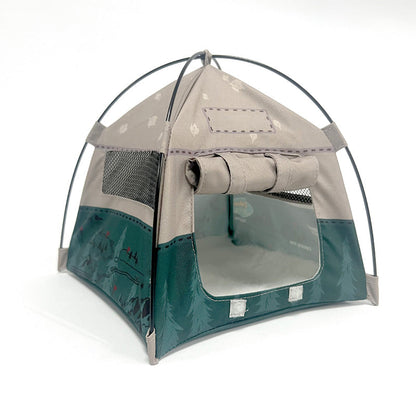 Miniature camping tent for doll photography