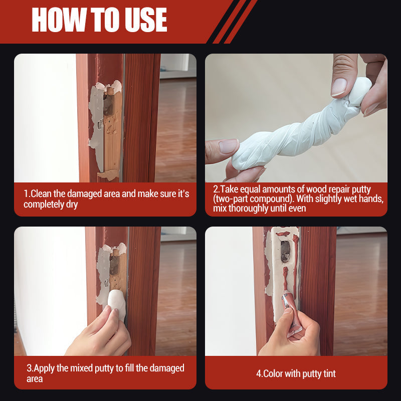 🛠️✨ Wood Repair Epoxy Putty Set – High strength & moldable – Sands smooth, ideal for fixing furniture, floors or crafts – stainable and waterproof 🌲