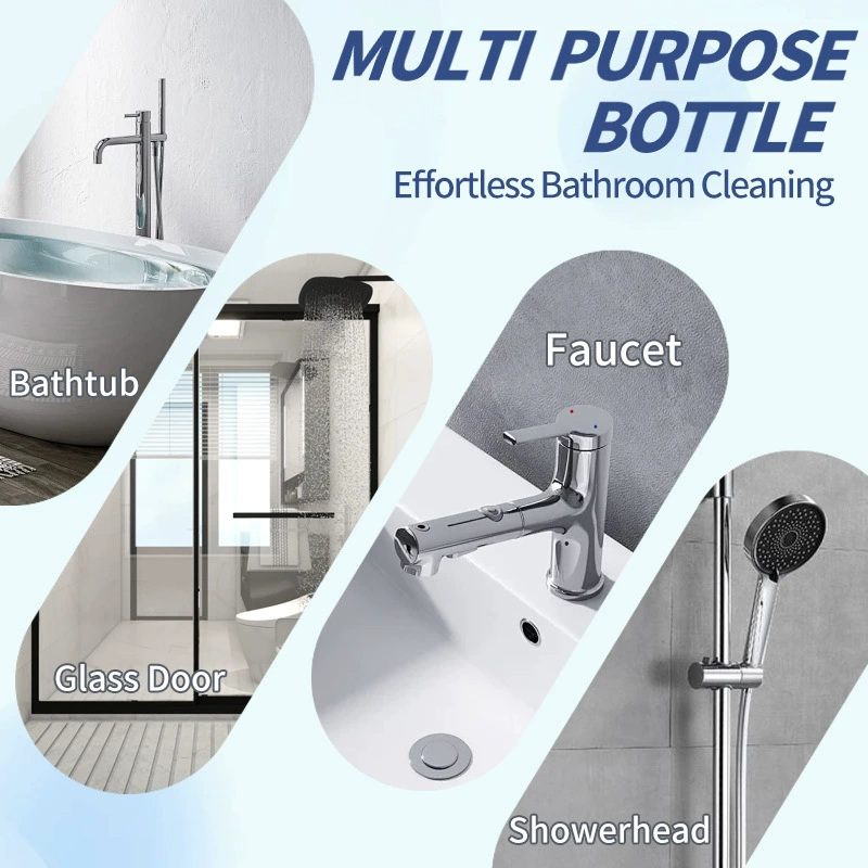 🚿 Powerful bathroom cleaner—removes limescale, soap scum, and hard water stains. Spray, wait, and wipe—no hard scrubbing needed! ✨🧴