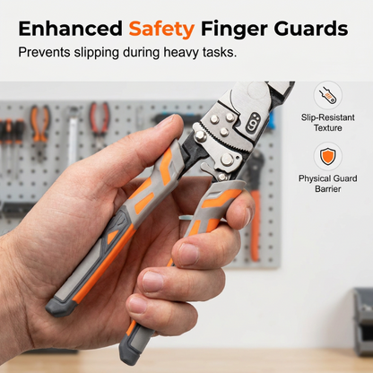 🔧 Industrial Ratchet Lineman's Pliers – Multi-functional Wire Stripper Cutter with Ratchet Gear, Heavy-Duty Hardened Steel Pliers for Electrical Work & Home Repair