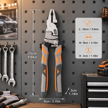 🔧 Industrial Ratchet Lineman's Pliers – Multi-functional Wire Stripper Cutter with Ratchet Gear, Heavy-Duty Hardened Steel Pliers for Electrical Work & Home Repair