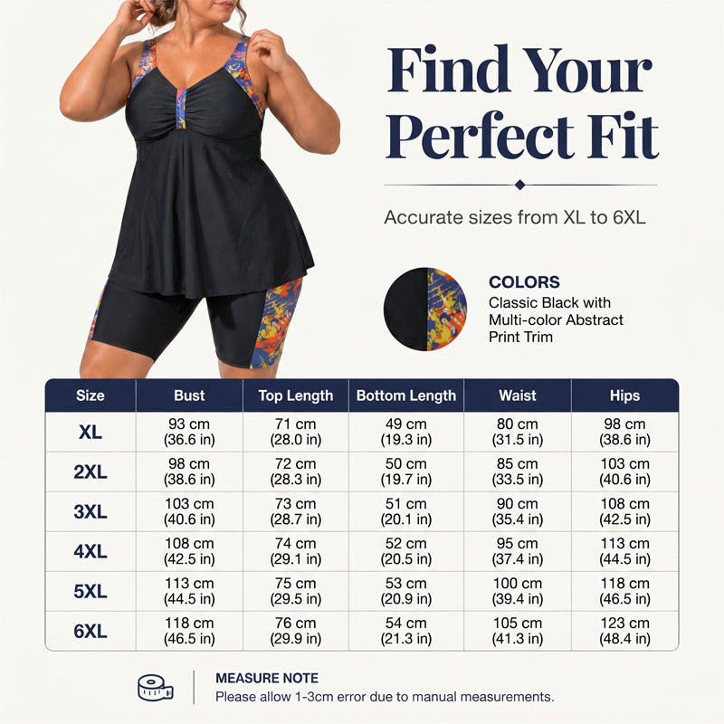 💥Women's Plus Size Flowy Tankini Set – Relaxed top, matching shorts & confident coverage – Perfect for poolside comfort & style ✨