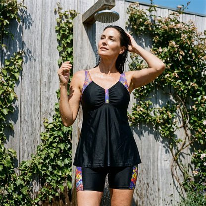 💥Women's Plus Size Flowy Tankini Set – Relaxed top, matching shorts & confident coverage – Perfect for poolside comfort & style ✨