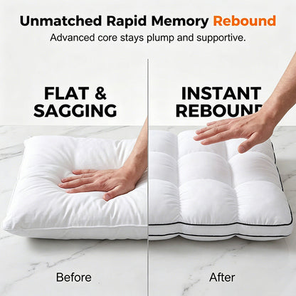 🔥50K+ Sold ☁️Ultra-Soft High Elastic Bed Pillow 🛌Ergonomic Neck Support Sleeping Pillow