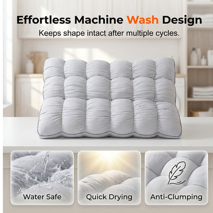 🔥50K+ Sold ☁️Ultra-Soft High Elastic Bed Pillow 🛌Ergonomic Neck Support Sleeping Pillow