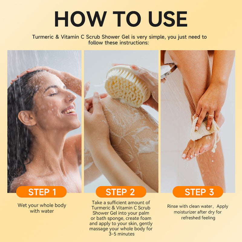⏰Limited Sale 50% OFF!!🎄50K+ SOLD! 🎁Moisturizing & Brightening Turmeric Shower Gel