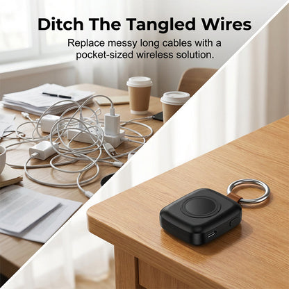 ⌚🔋 Smartwatch power bank – wireless charger, 1200mAh, compact & stylish!
