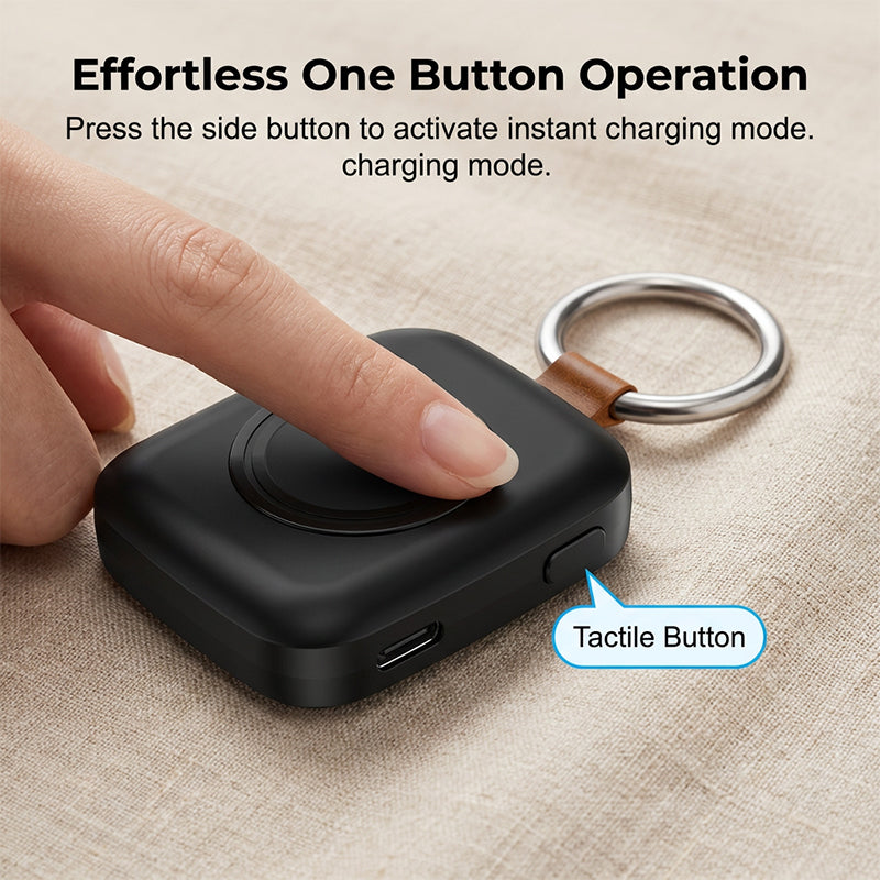 ⌚🔋 Smartwatch power bank – wireless charger, 1200mAh, compact & stylish!