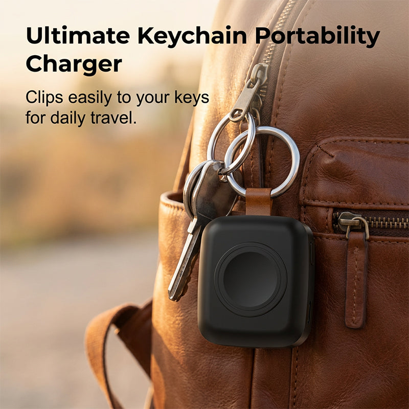 ⌚🔋 Smartwatch power bank – wireless charger, 1200mAh, compact & stylish!
