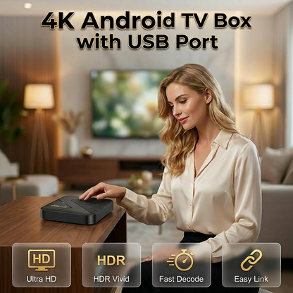 4K Android TV Box – HDR Streaming & Universal Connectivity