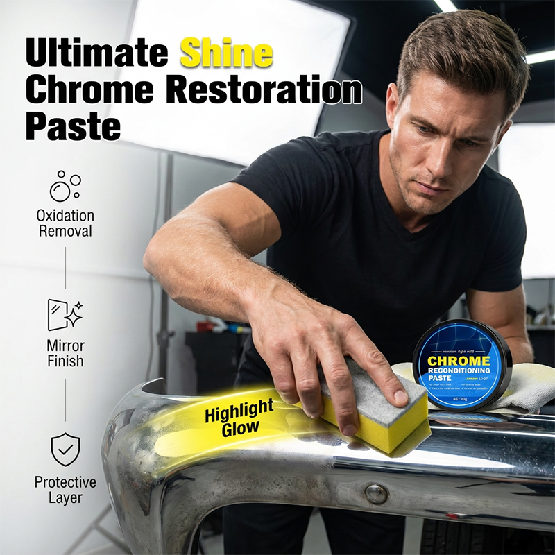 🔥Hot-selling product-🚗The rust stains really do affect the appearance！Car Chrome Restoration Paste