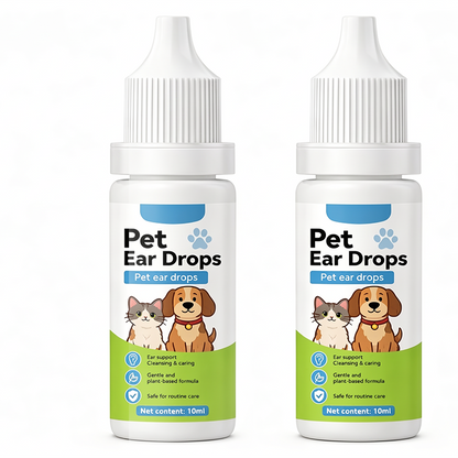 Pet Ear Care Cleaning Drops for Dogs & Cats