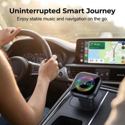 🚗 Wireless Car Adapter with RGB Light – Plug & Play