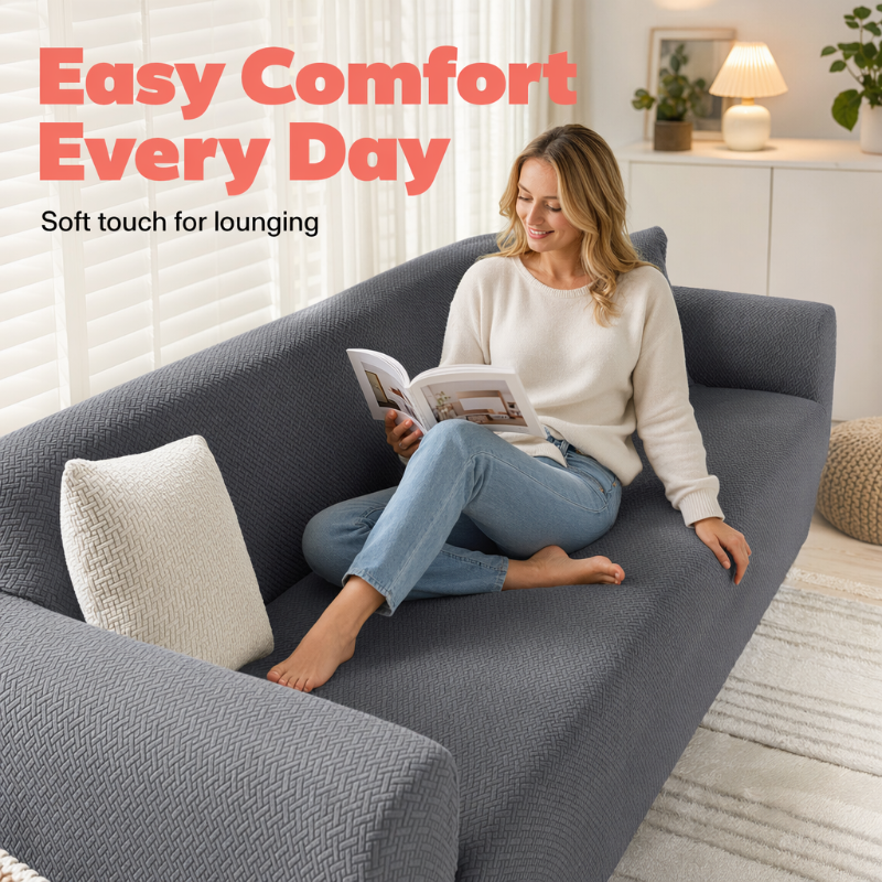 Universal Stretch Jacquard Sofa Slipcover