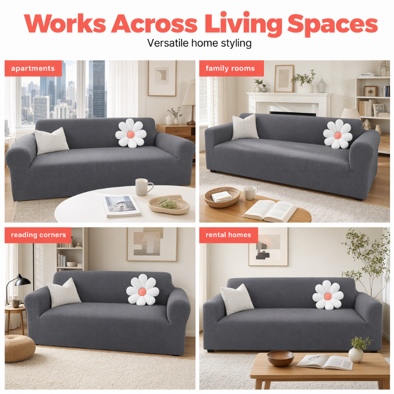 Universal Stretch Jacquard Sofa Slipcover