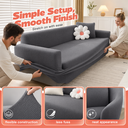 Universal Stretch Jacquard Sofa Slipcover