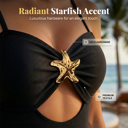 Women's Cutout Swimdress with Starfish Detail