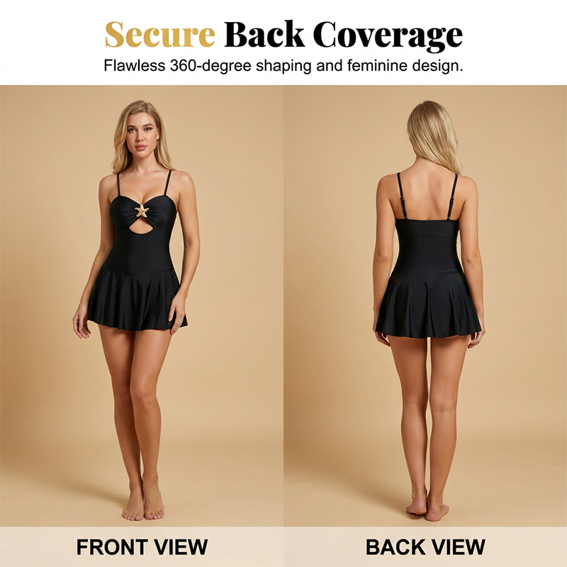 Women's Cutout Swimdress with Starfish Detail