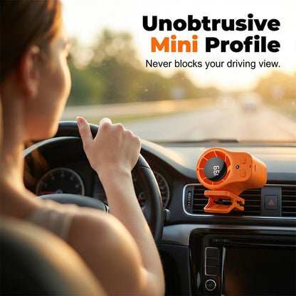 🚗50% OFF HOT SALE! 💨Portable Clip-On Car Turbo Cooling Fan, 3-Speed Adjustable Hands-Free Auto Vent Fan with LED Digital Display