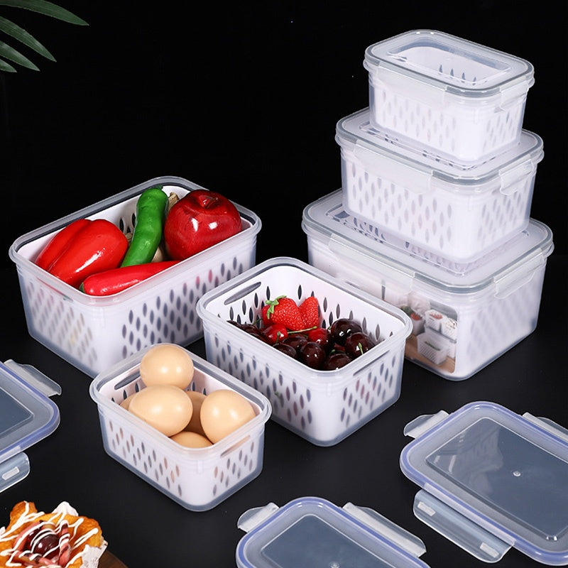 🍓✨ 3-PC Fruit Container Set – Removable Colander, Leak-Proof & Stackable