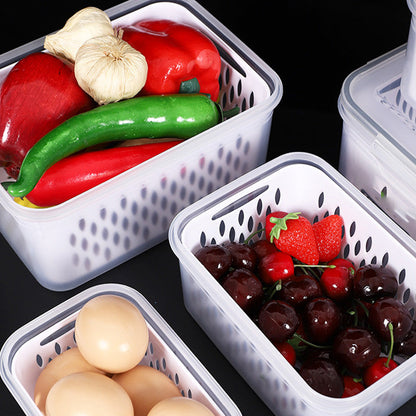 🍓✨ 3-PC Fruit Container Set – Removable Colander, Leak-Proof & Stackable