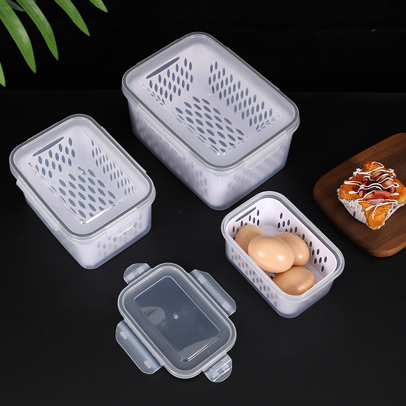 🍓✨ 3-PC Fruit Container Set – Removable Colander, Leak-Proof & Stackable