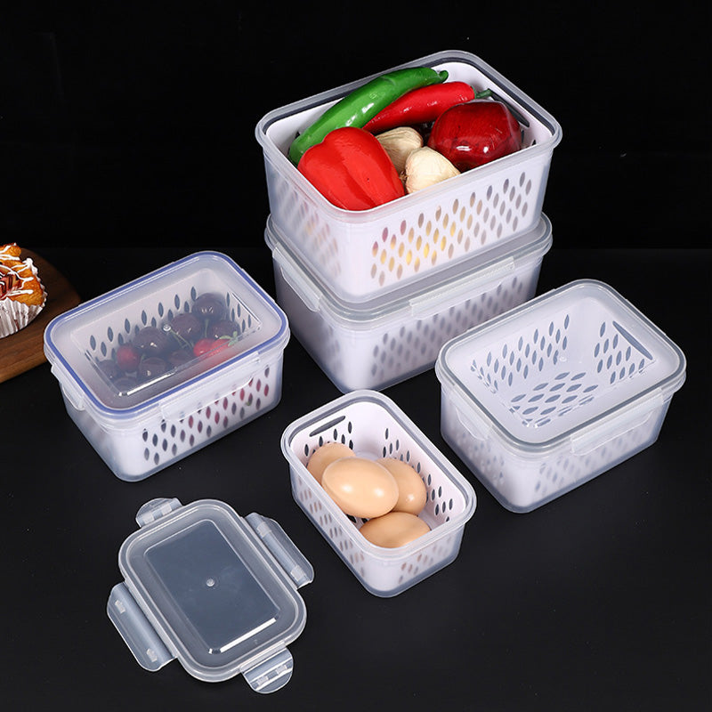 🍓✨ 3-PC Fruit Container Set – Removable Colander, Leak-Proof & Stackable